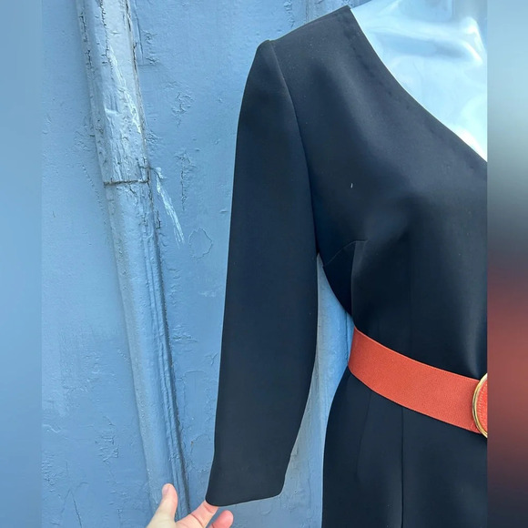 Comrags V neck Black Shift Dress, size Small - Picture 9 of 13